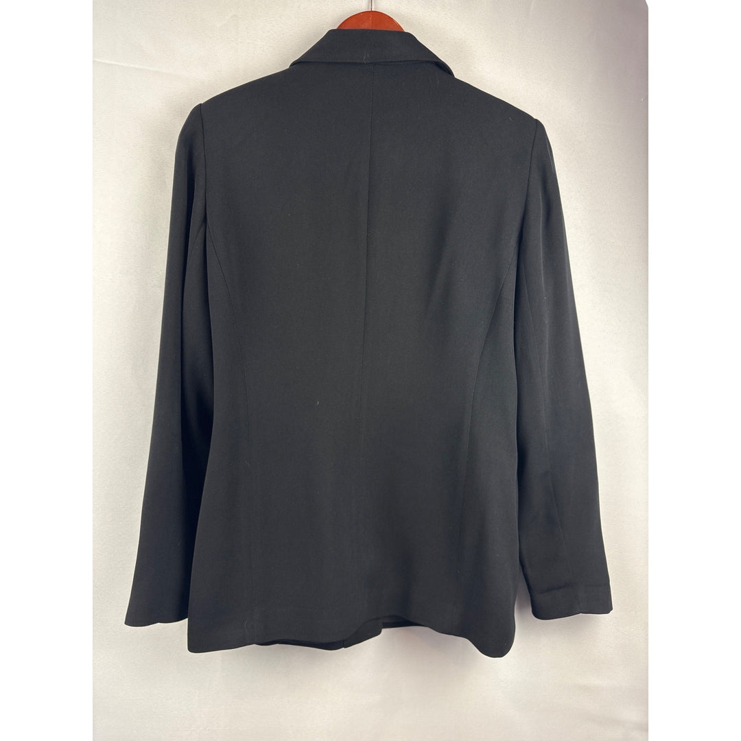 Apostrophe Womens Black Blazer Jacket Size 6 Polyester Made In Indonesia
