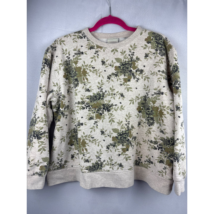 Classic Elements Floral Pattern Sweatshirt