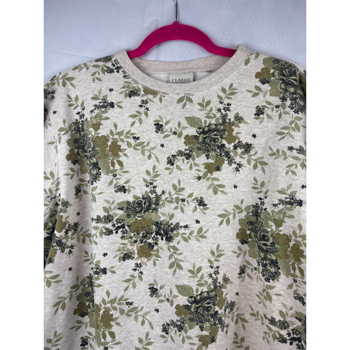 Classic Elements Floral Pattern Sweatshirt