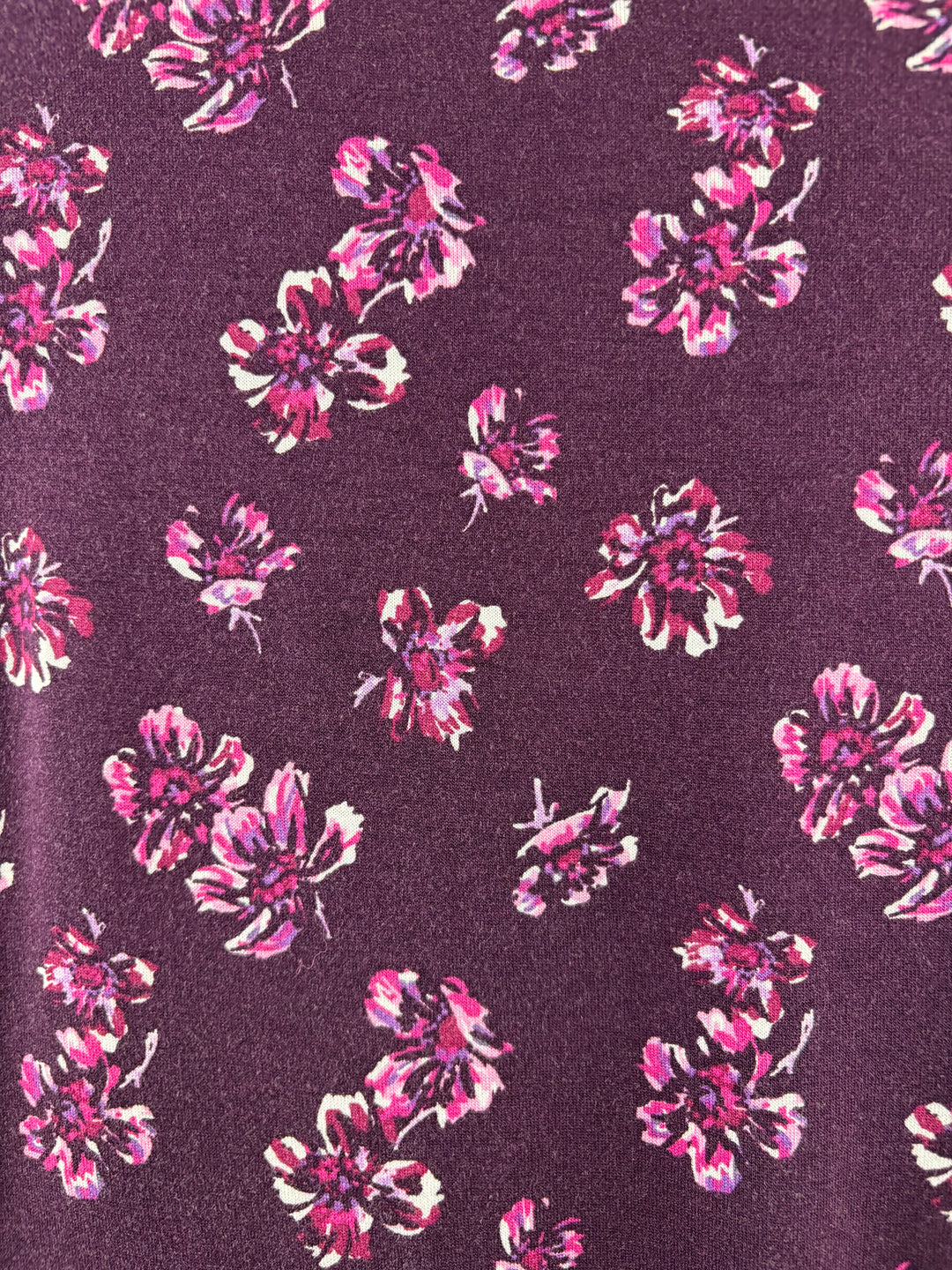 Women’s Midnight Small Purple Floral T-Shirt