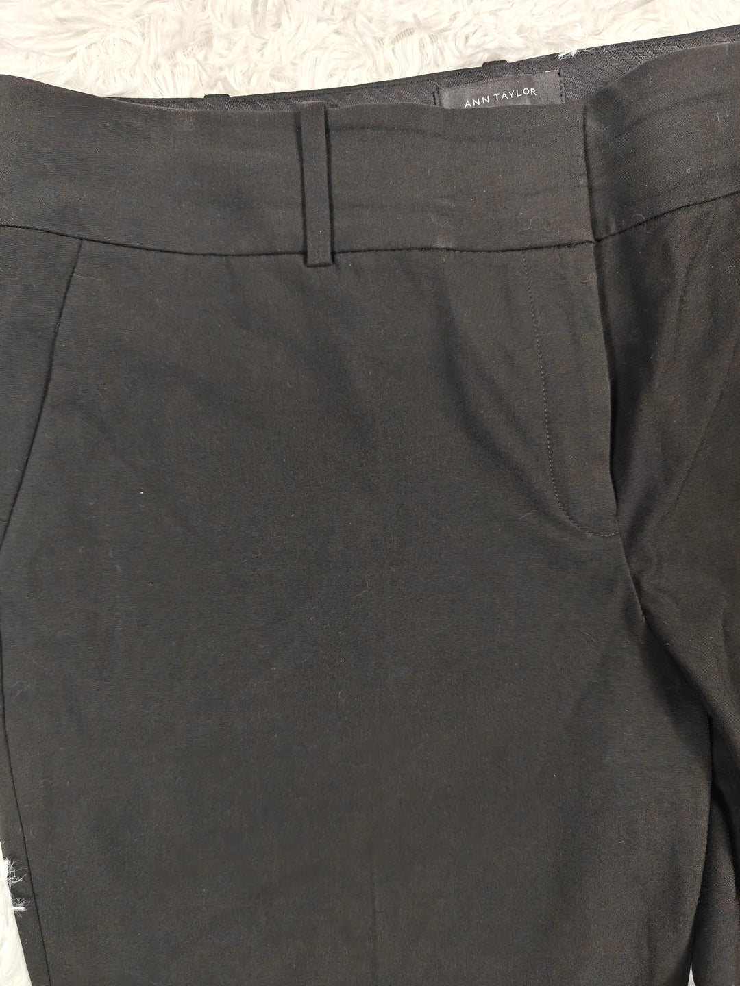 Womens Ann Taylor Trouser Pants Black Size 12T