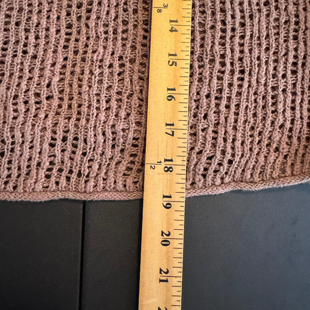 Women's Billabong Mauve Open Knit Cropped Sweater, Size Small