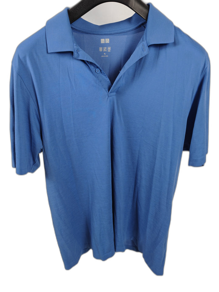 Men’s UNIQLO Dry-EX Polo Shirt Blue Size XL