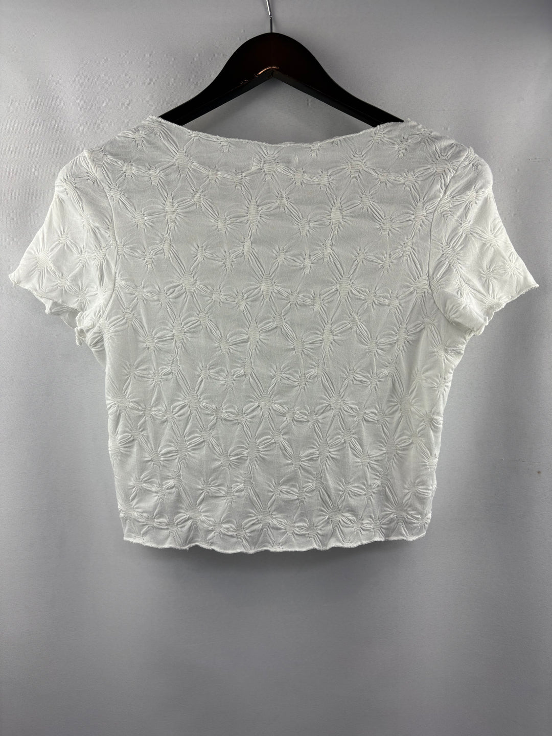 Women’s TopShop Size 8-10 White Ruched Crop Top