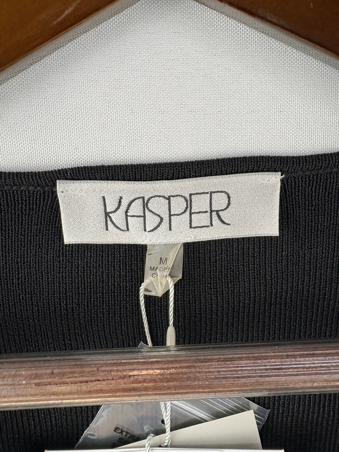 Women’s Kasper Medium Black 3/4 Sleeve Blouse
