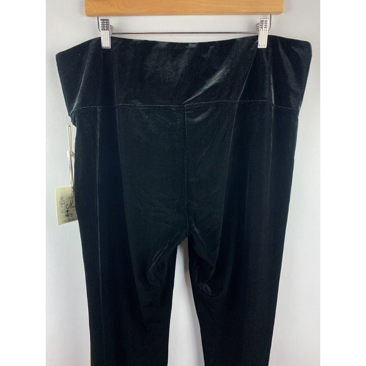 Women’s Cafe Marrakesh Black Velvet Leggings Size 2X