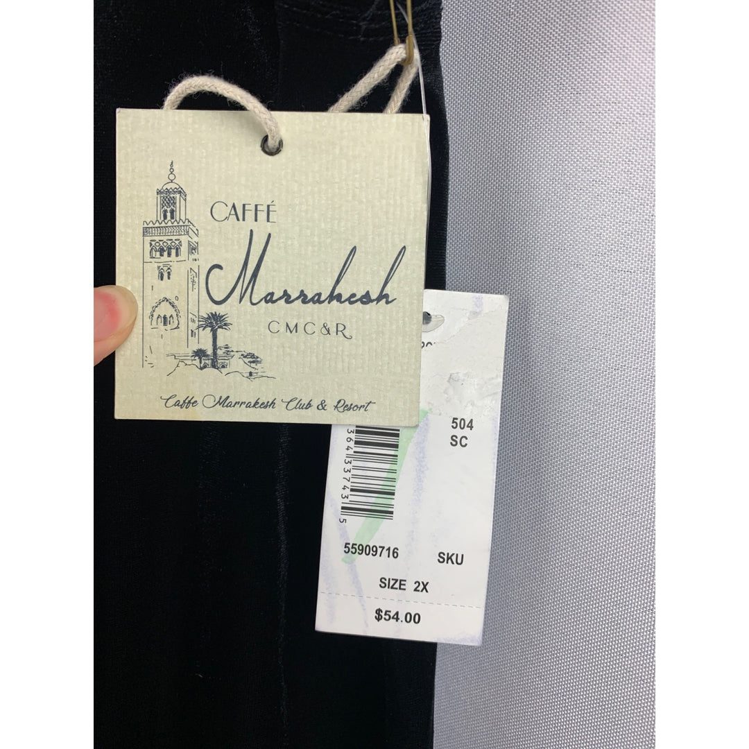 Women’s Cafe Marrakesh Black Velvet Leggings Size 2X