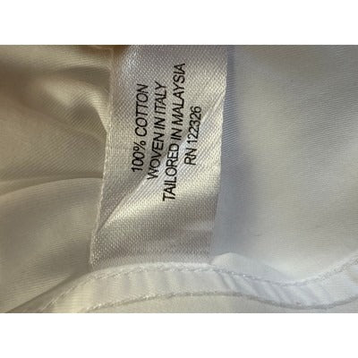 Men’s JWM J.Hilburn White Cotton Dress Shirt Sz L