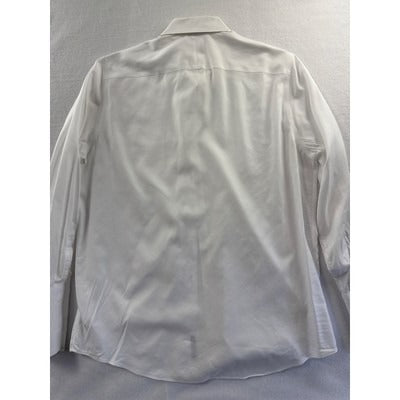 Men’s JWM J.Hilburn White Cotton Dress Shirt Sz L