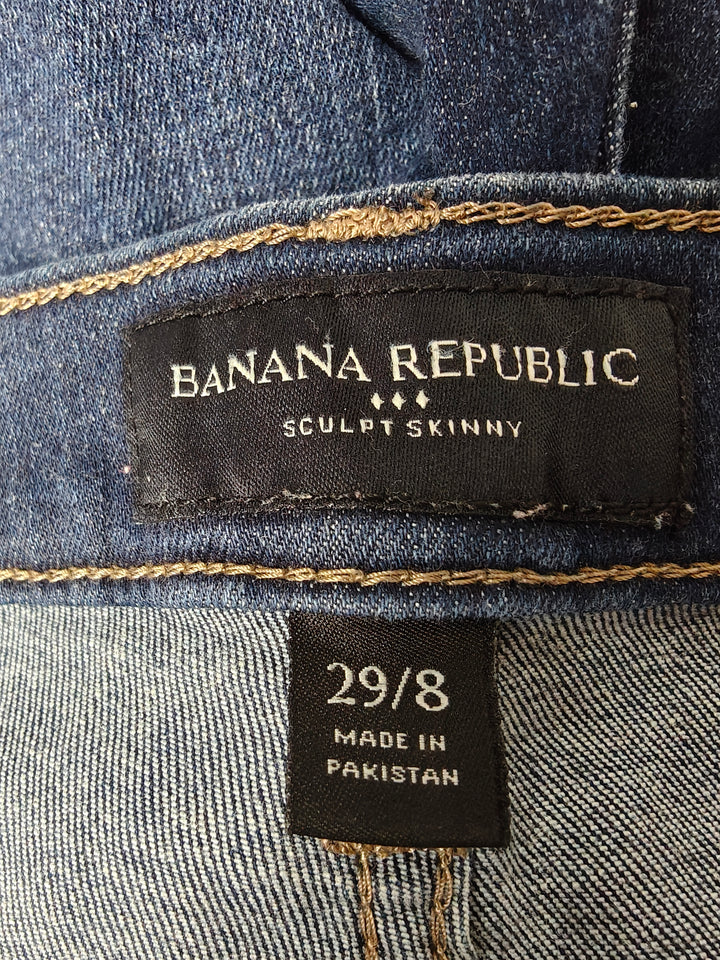 Womens Banana Republic Sculpt Skinny Jeans Blue Size 29/8