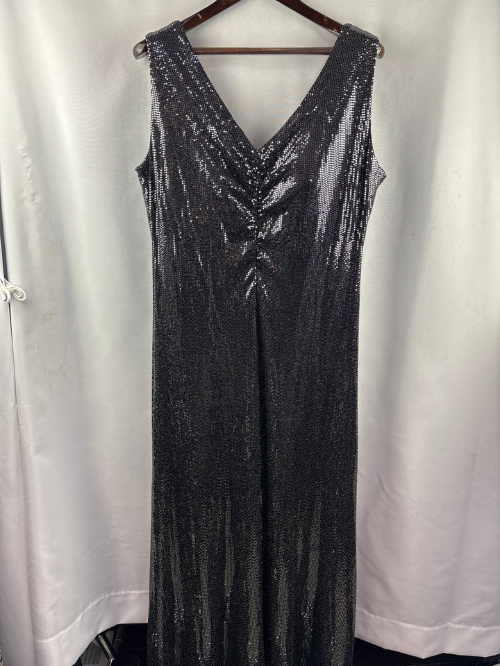 Women’s Ulla Popken Size 18 Black Sequin Evening Dress
