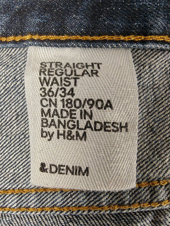 Men’s H&amp;M Straight Jeans Blue 36x34