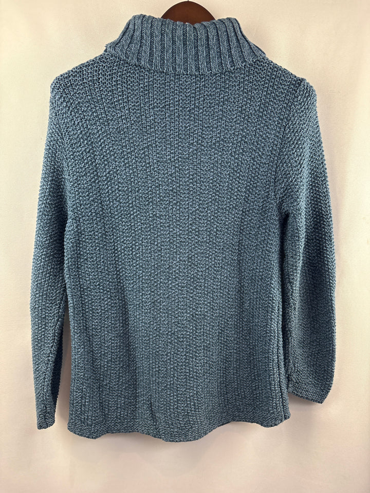 Women’s Liz Claiborne Small Muted Blue Knit Turtleneck