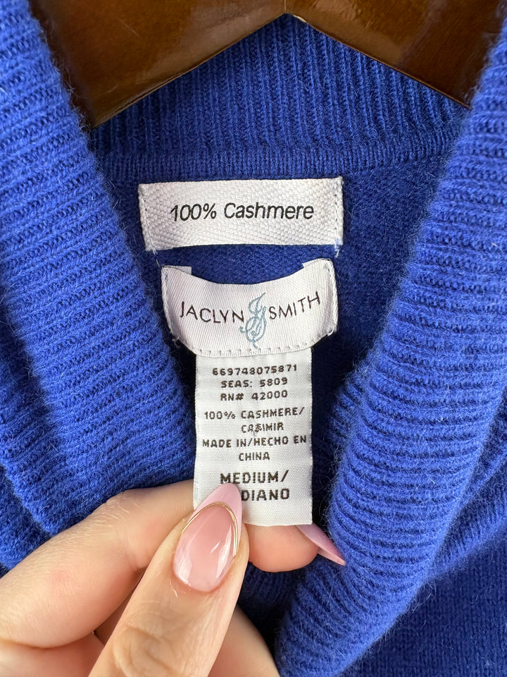 Women’s Jaclyn Smith Medium Royal Blue Turtleneck Sweater