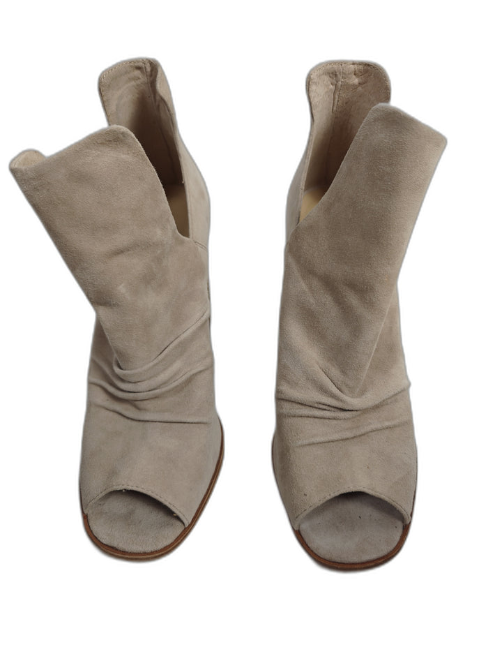 Women Kristin Cavallari Chinese Laundry Peep Toe Booties Beige Size 7