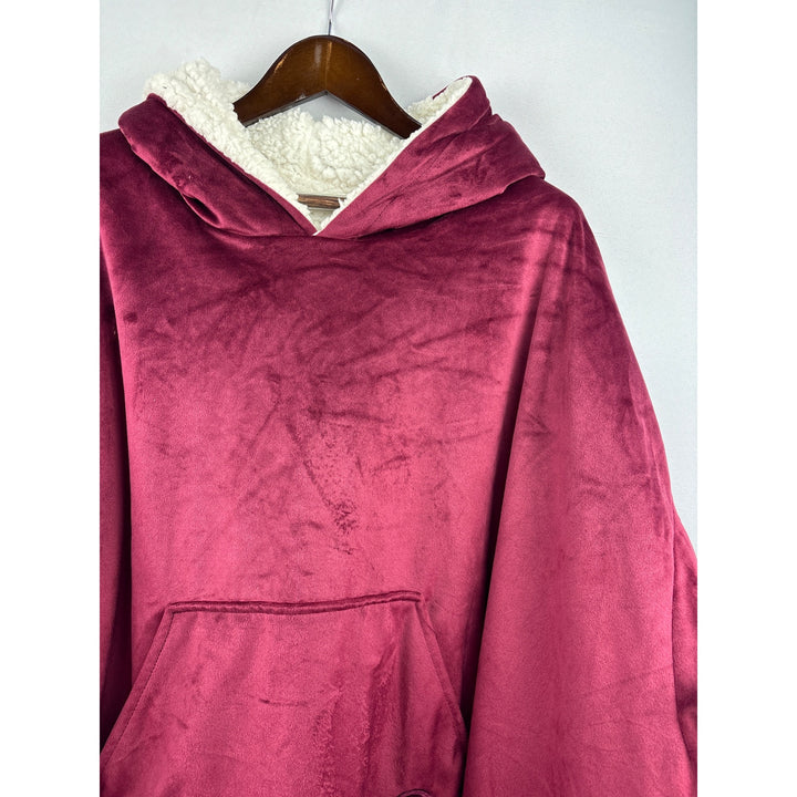 Unisex Eskimo Large Velour & Sheep Fur Hoodie Mumu