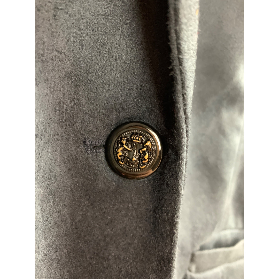 Isaac Mizrahi Live! Womens Estate Collection Blazer XSP Gray With Ornate Lining