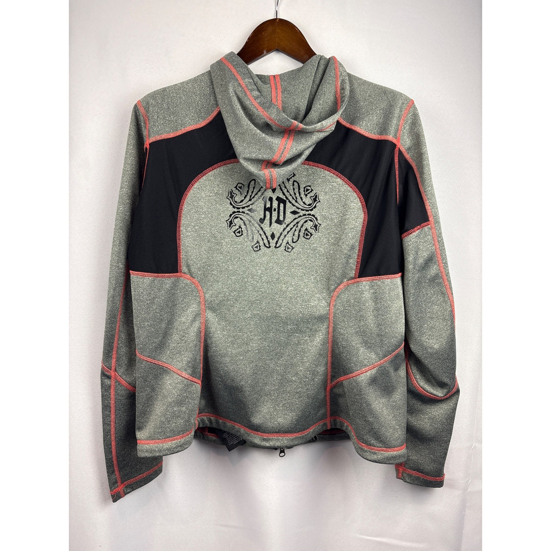 Women’s Harley Davidson Zip-Up Biker Hoodie, with Logo Design on Back