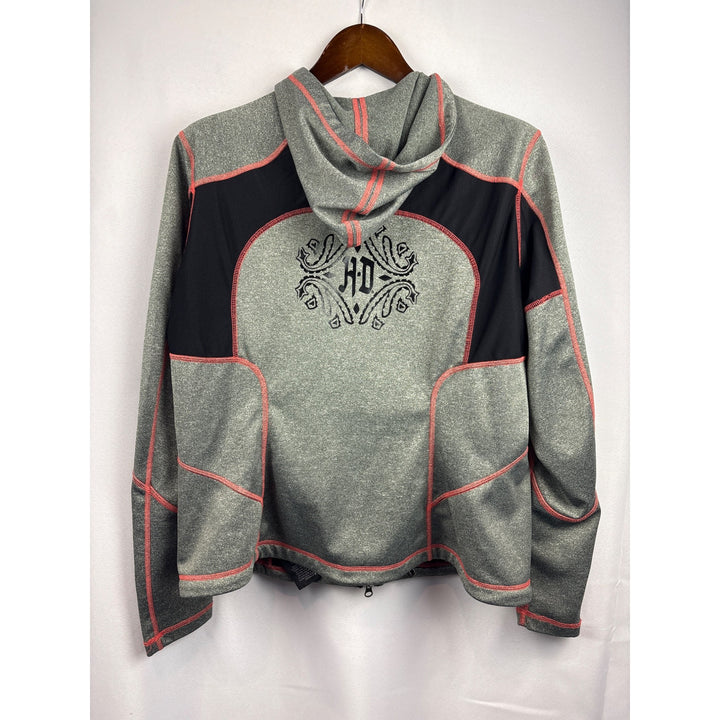 Women’s Harley Davidson Zip-Up Biker Hoodie, with Logo Design on Back