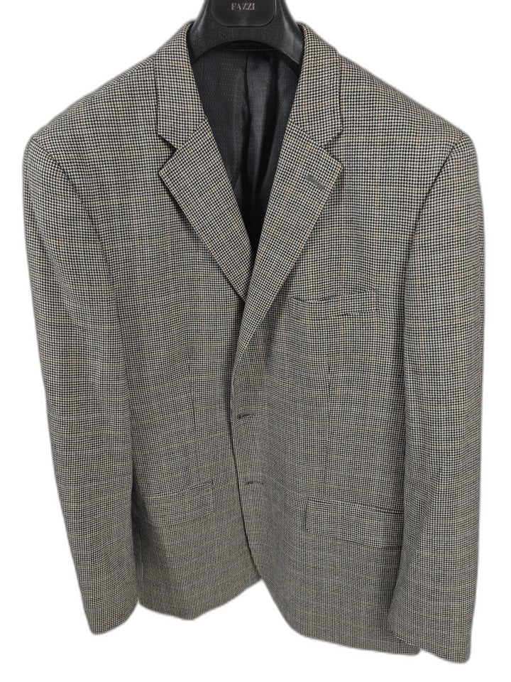 Men’s Tasso Elba Blazer Black White Houndstooth 46L