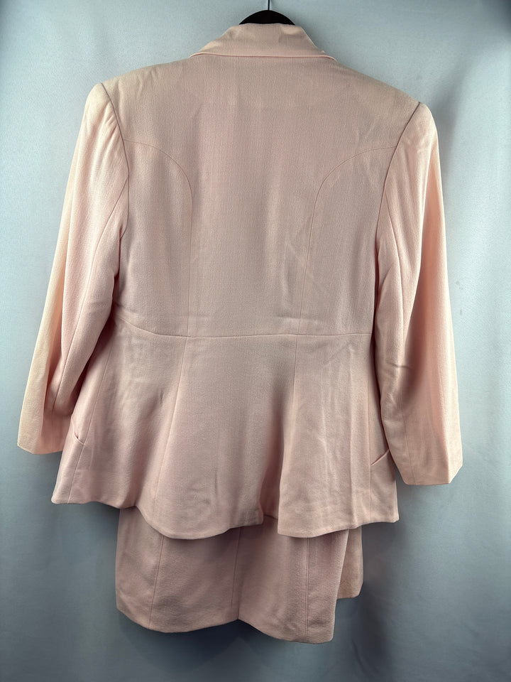 Women’s Bebe Size 10 Peachy Pink Pencil Dress & Blazer Set