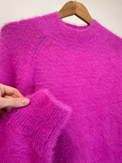 Bardot Mock Neck Knit Pink Sweater Dress SzXL NWOT