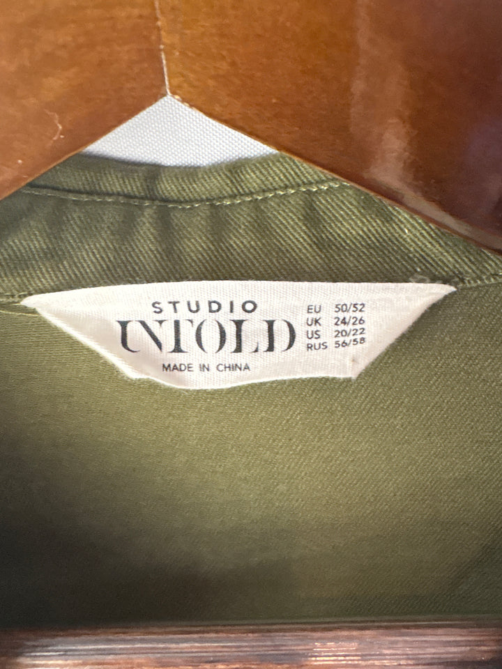 Women’s Studio Untold Size 20/22 Army Green Denim Jacket