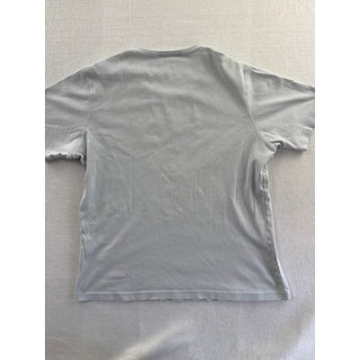 Embroidered Floral Womens T-Shirt Gray Short Sleeve Top