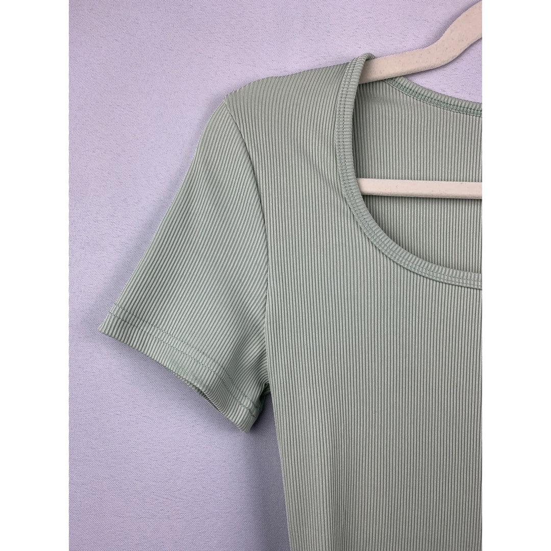 Women’s NWT Katch Me Green Sage Ribbed Bodysuit Size S/M