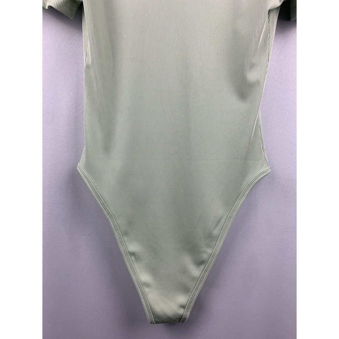 Women’s NWT Katch Me Green Sage Ribbed Bodysuit Size S/M