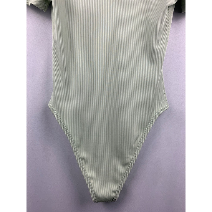 Women’s NWT Katch Me Green Sage Ribbed Bodysuit Size S/M