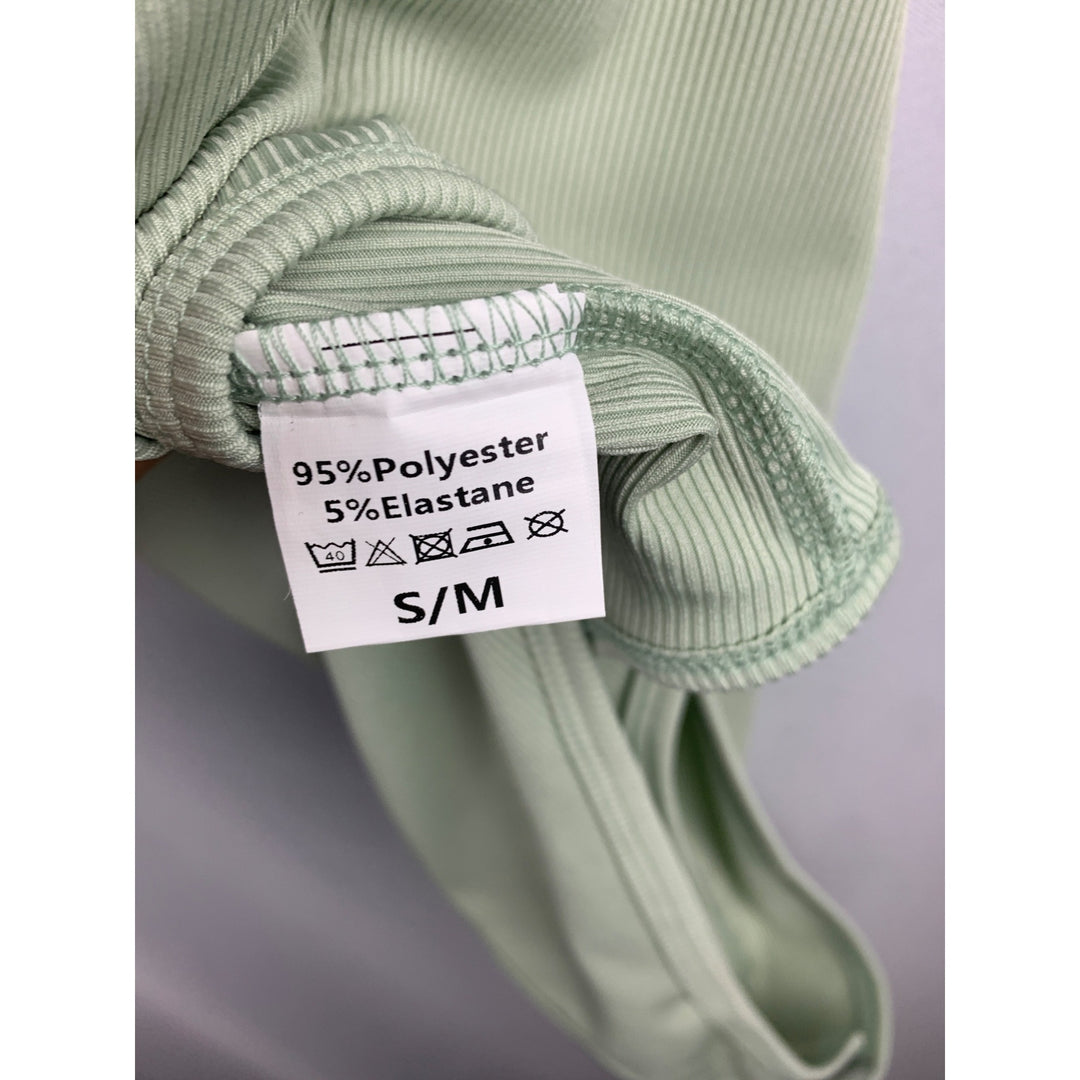 Women’s NWT Katch Me Green Sage Ribbed Bodysuit Size S/M