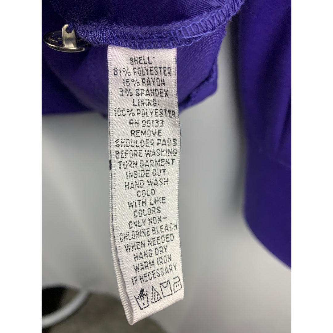 Linea By Louis DellOlio XS Purple Blazer Jacket With Silver Buttons