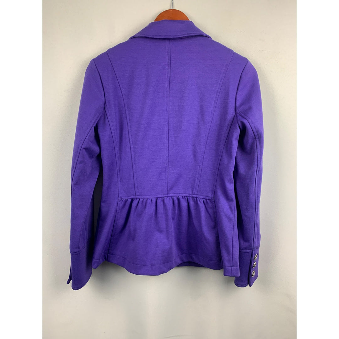 Linea By Louis DellOlio XS Purple Blazer Jacket With Silver Buttons