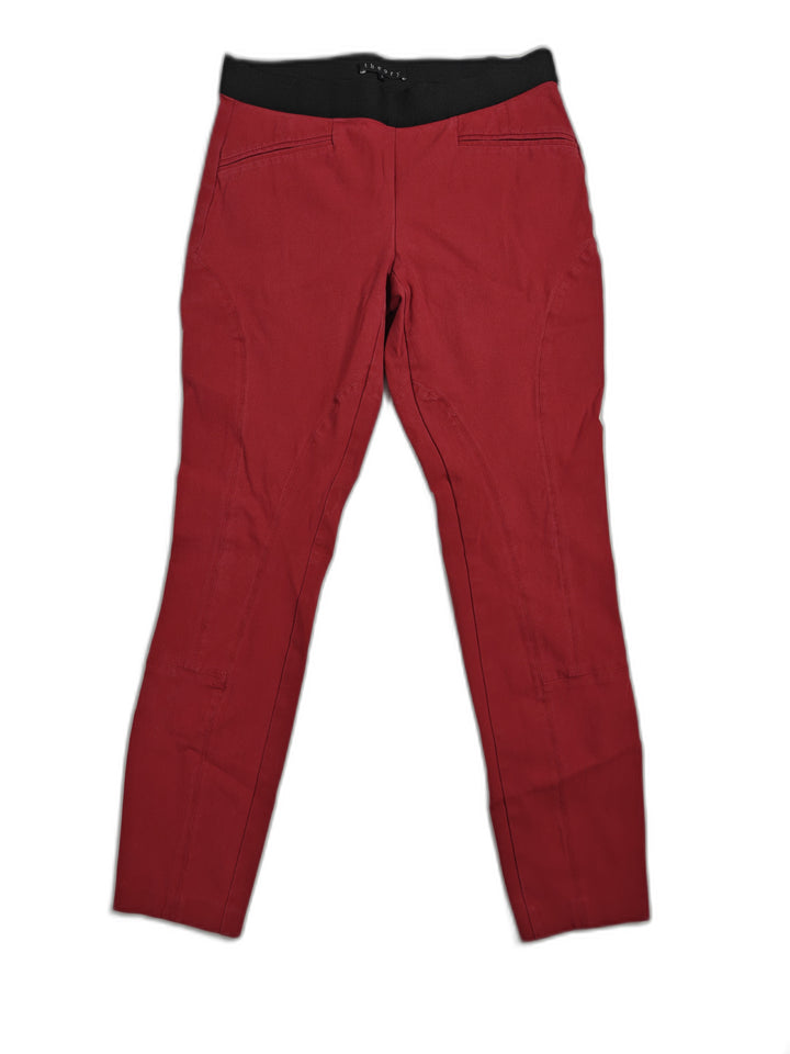 Womens Theory Slim Pants Red Size 6