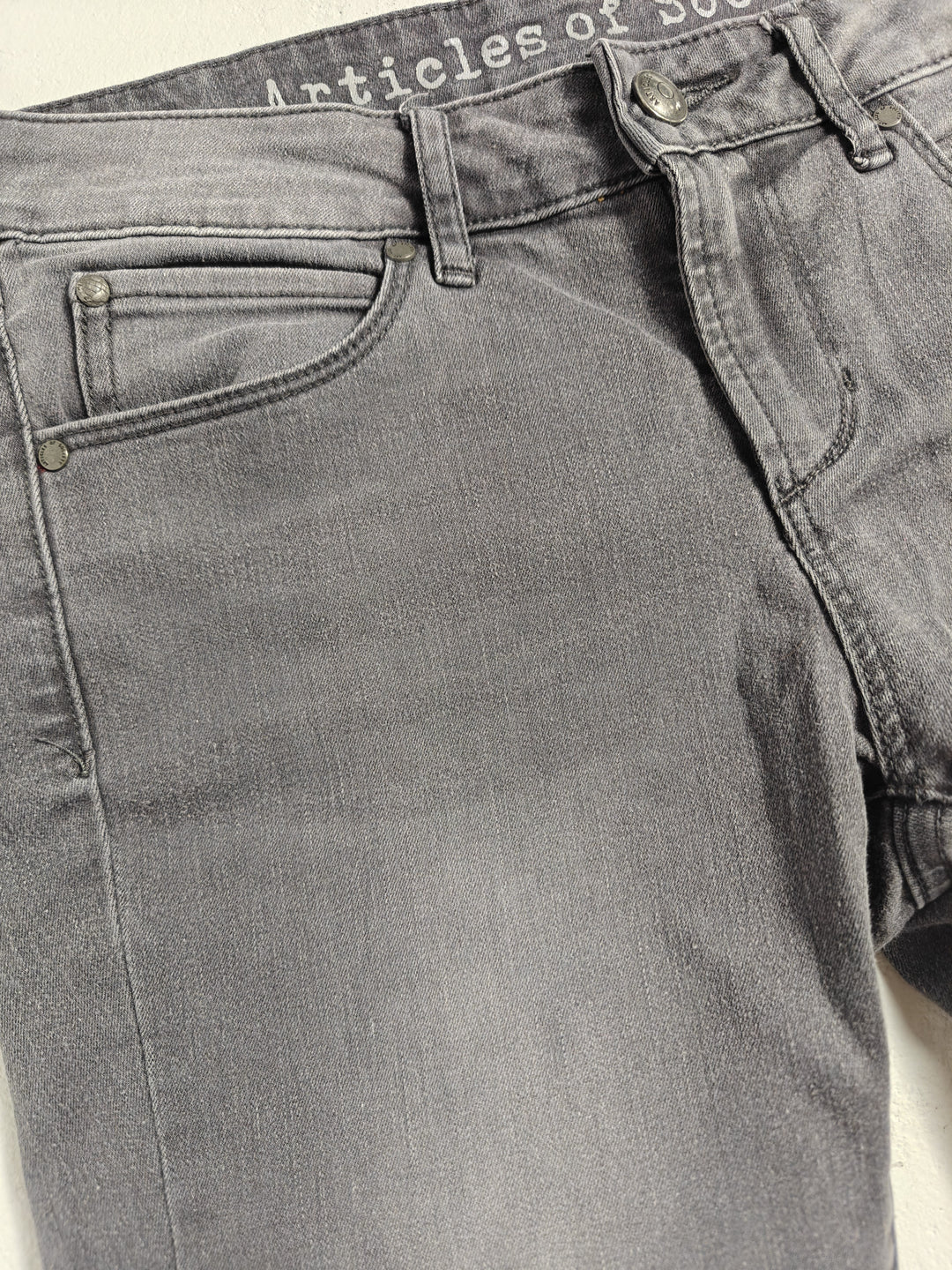 Womens Articles of Society Skinny Jeans Gray Size 26