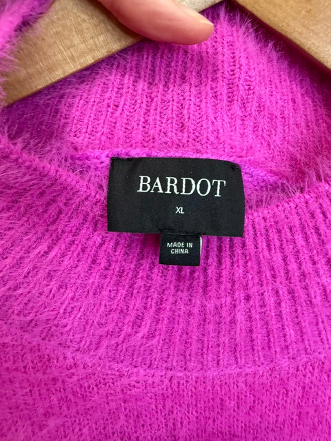 Bardot Mock Neck Knit Pink Sweater Dress SzXL NWOT