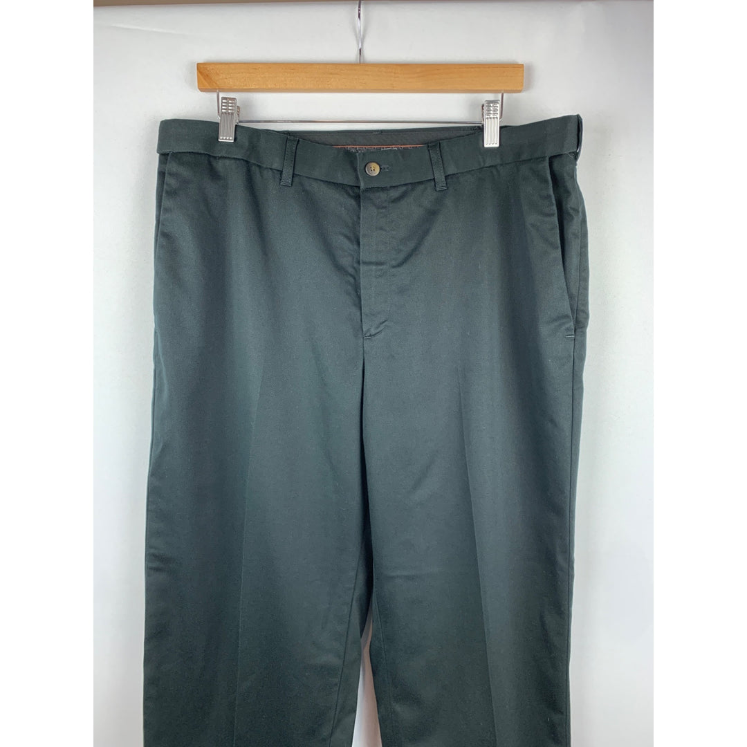 Haggar Mens Select No-Iron Cotton Pants 38 X 29 Black