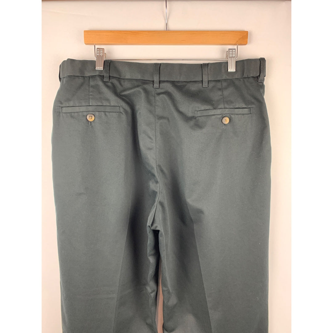 Haggar Mens Select No-Iron Cotton Pants 38 X 29 Black