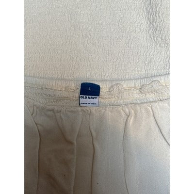 Women’s Old Navy Crème Square neck Long sleeve Top Sz L
