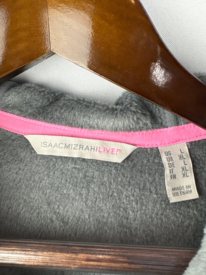 Women’s Isaac Mizrahi Live Large Heather Gray Zip Hoodie