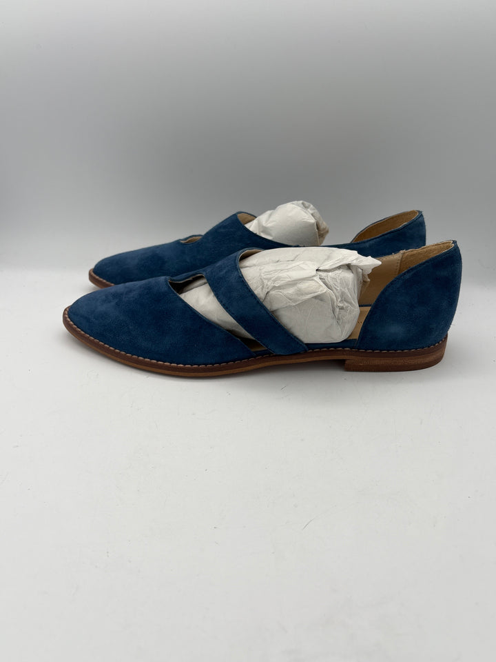 Women’s Anthropologie Size 8.5 Blue Suede Flats