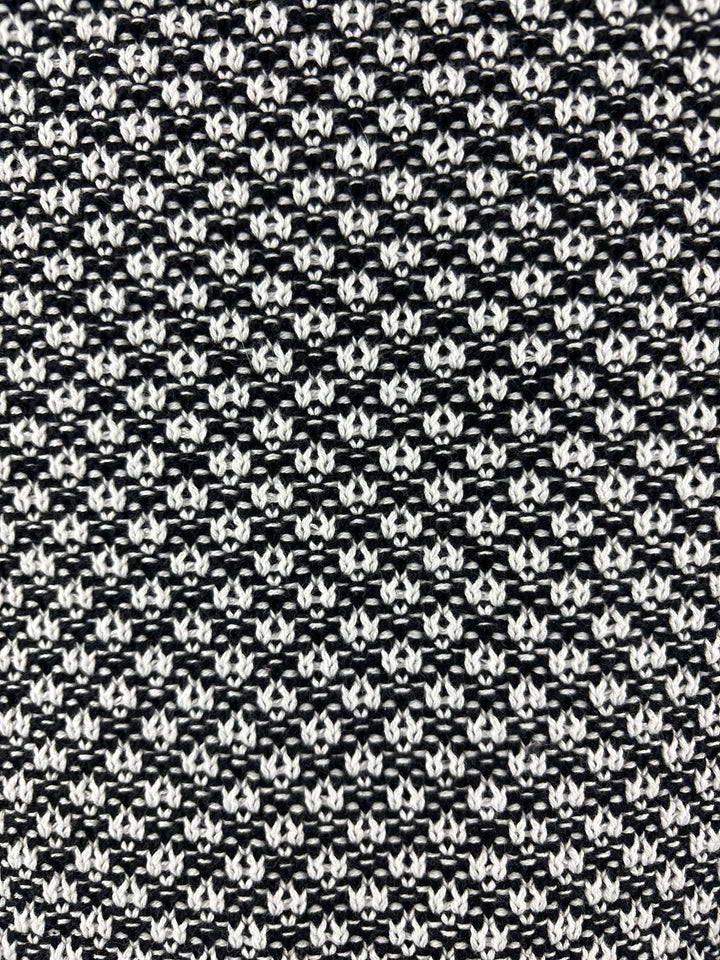 Women’s Karen Scott Small White &amp; Black Patterned Turtleneck