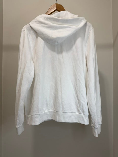 PINK Rainbow Logo Full Zip White Hoodie SzXL NWOT