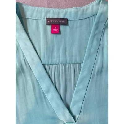 Women’s Vince Camuto Mint Green Sleeveless V-Neck Blouse Sz M