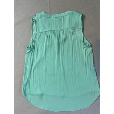 Women’s Vince Camuto Mint Green Sleeveless V-Neck Blouse Sz M
