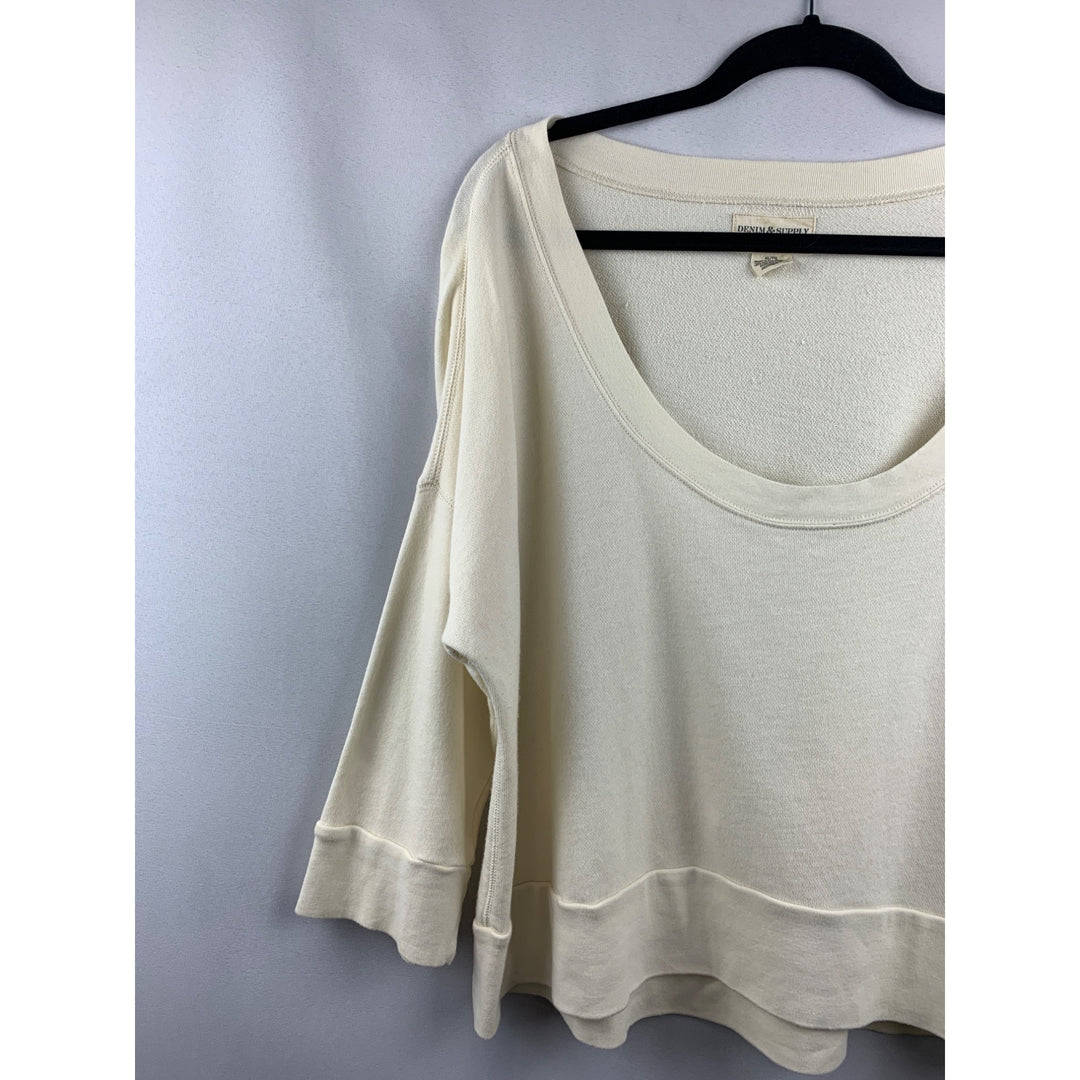 Women’s Ralph Lauren Cream Crew Neck Top Size XL
