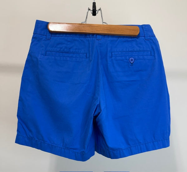 J.Crew Broken‑In Chino Shorts – Vibrant Blue, 100% Cotton, Sz2