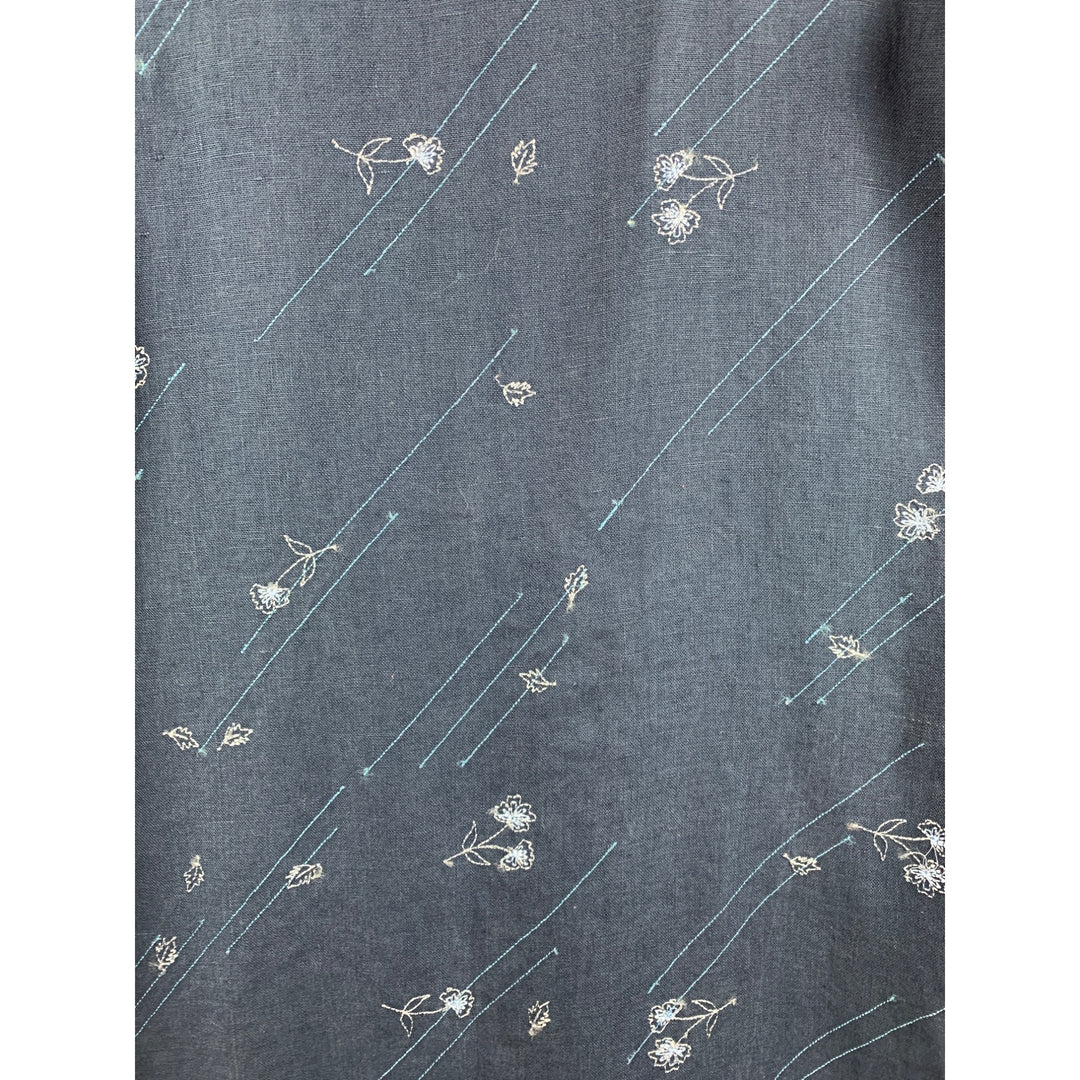 Norton Studio Petite Sleeveless Blue Linen Maxi Dress