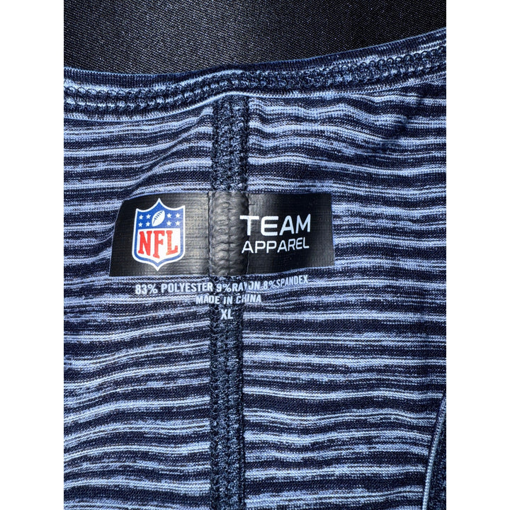 NFL Navy Blue/White Striped Seattle Seahawks Sleeveless Racerback Tank Top Sz XL